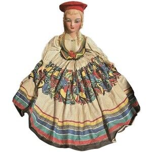 Vintage 1930s Composition Boudoir Doll  "I am Greta of Holland" ~26"T  Halloween